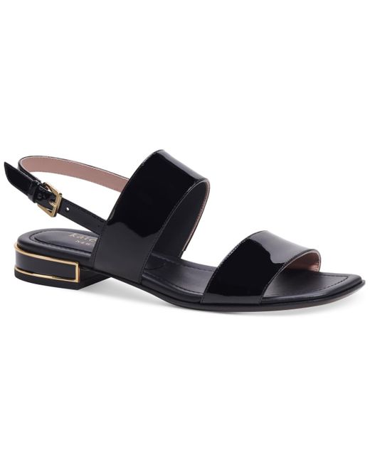 Kate Spade Black Merritt Slingback Flat Sandals