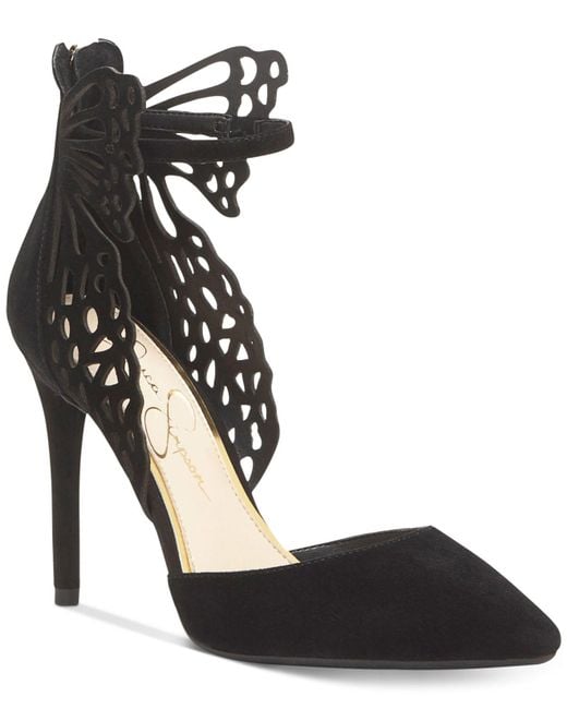 Jessica Simpson Black Leasia Butterfly Pumps
