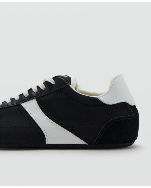 Mango Black Laces Combined Sneakers