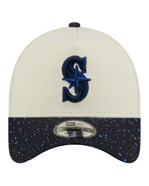 KTZ Blue Seattle Mariners Speckle A-frame 9forty Adjustable Hat for men