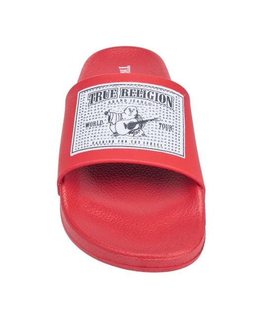 True Religion Red Kendra Pool Slide