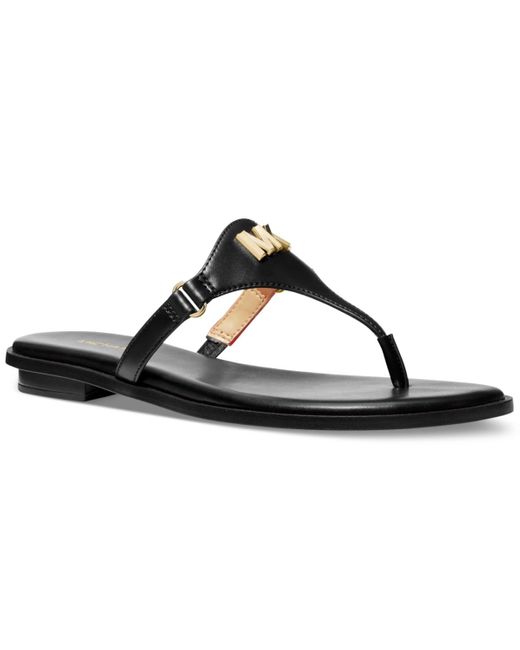 Michael Kors Black Michael Jillian Slip-on Thong Sandals