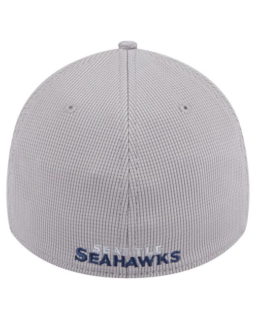 KTZ Gray Seattle Seahawks Active 39thirty Flex Hat for men
