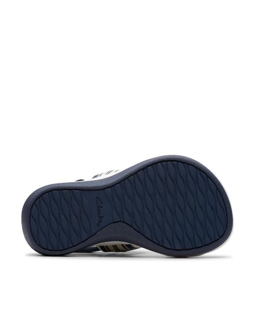 Clarks Blue Cloudsteppers Arla Stroll Riptape Flat Sandals