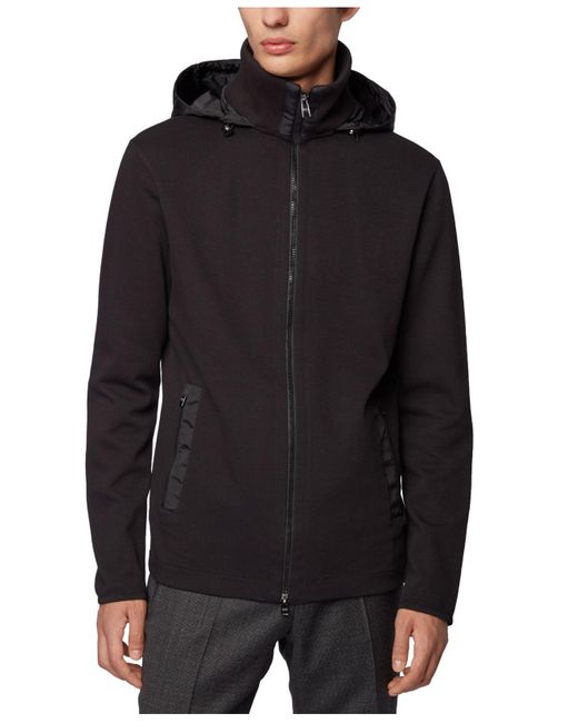 Hugo Boss Mens Shepherd Regular Fit Full Zip Jersey ...