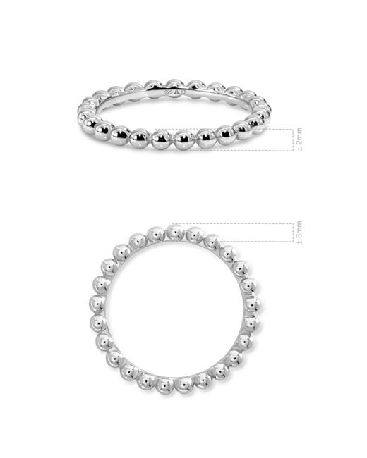DEVATA Metallic Beaded Ball Ring