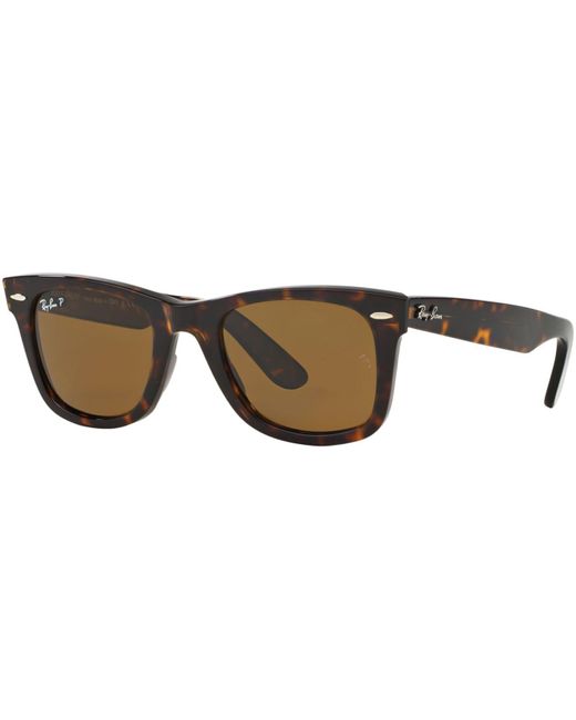 Ray-Ban Brown Polarized Sunglasses , Rb2140 Original Wayfarer