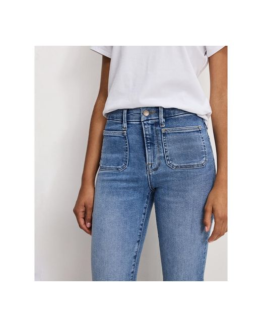 GOOD AMERICAN Blue Slim Fit Flare Leg Jeans