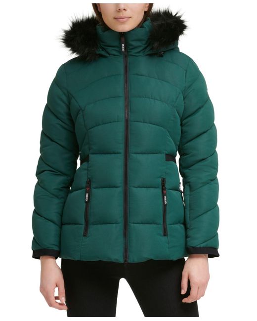 guess green coat