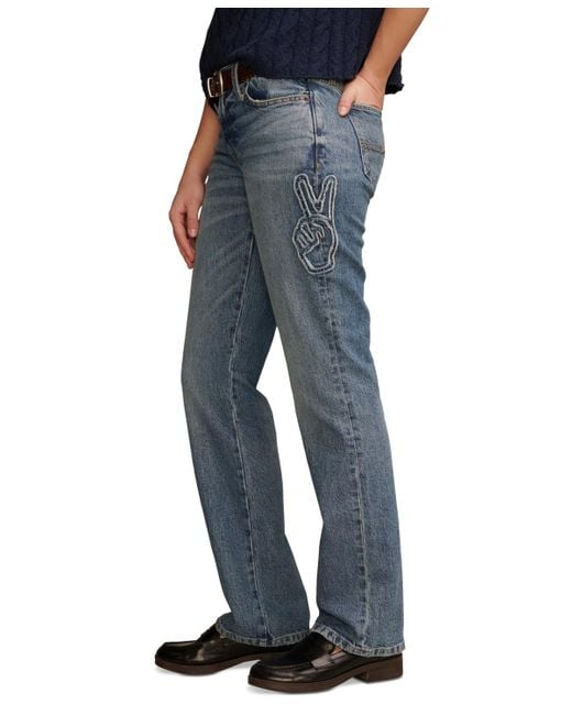 Lucky Brand Blue Lucky Legend Peace Easy Rider Bootcut Jeans