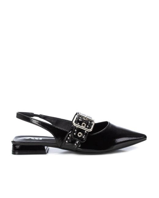 Xti Black Wide Bucke Flats