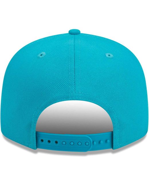 KTZ Blue Miami Dolphins Main Script 9fifty Snapback Hat for men