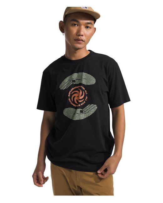 The North Face Black Short-sleeve Logo Graphic T-shirt for men