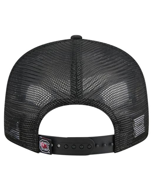 KTZ Camo/black South Carolina Gamecocks Outdoor Wide Panel 9fifty Snapback Trucker Hat for men