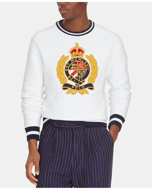 Polo Ralph Lauren White Crest Sweatshirt for men