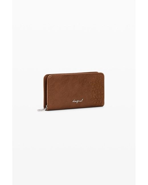 Desigual White Medium Embroidered Wallet