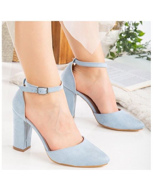 Forever & Always Shoes White Gisele High Block Heel Pumps