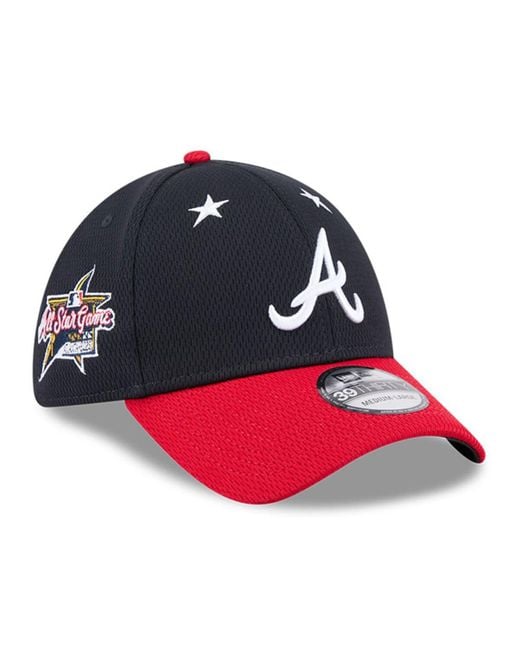 KTZ Blue Navy/red Atlanta Braves 2025 Mlb All-star Game 39thirty Flex Hat for men