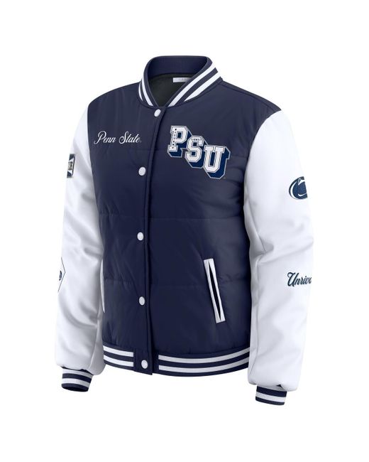WEAR by Erin Andrews Blue Penn State Nittany Lions Varsity Puffer Jacket