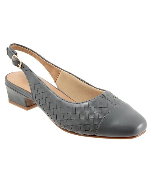 Trotters Gray Dea Woven Pumps