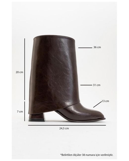 Prologue Shoes Brown Ellas Chunky Heel Boot