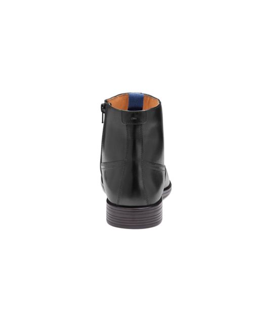 Johnston & Murphy Black Reeve Zip Boots for men