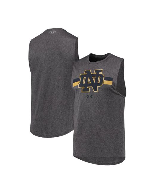 Men's Under Armour Navy Notre Dame Fighting Irish Sideline Chest Stripe Performance Polo Size: Small