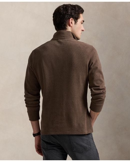 Polo Ralph Lauren Brown Estate-rib Cotton Quarter-zip Pullover for men
