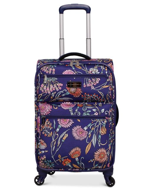 Jessica Simpson Blue Cascade 21" Expandable Spinner Suitcase