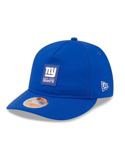 KTZ Blue New York Giants 2025 Sideline Retro Crown 59fifty Fitted Hat for men