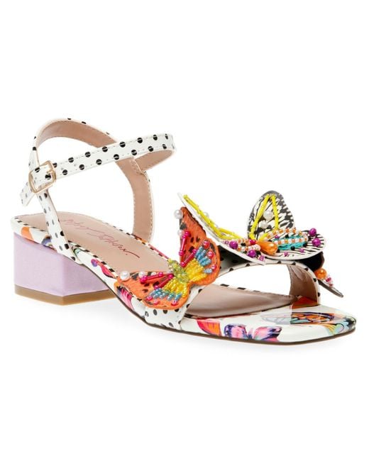 Betsey Johnson Metallic Lotty Butterfly Block-heel Sandals