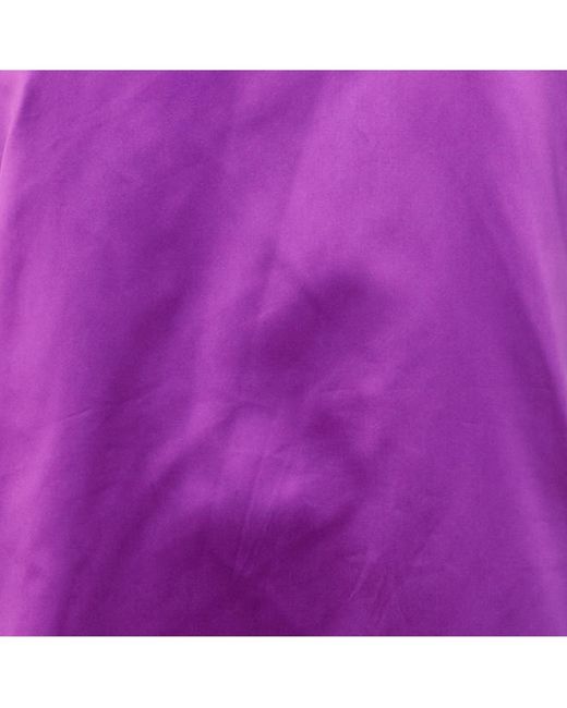 Pre-owned Burberry Purple Satin Shift Dress