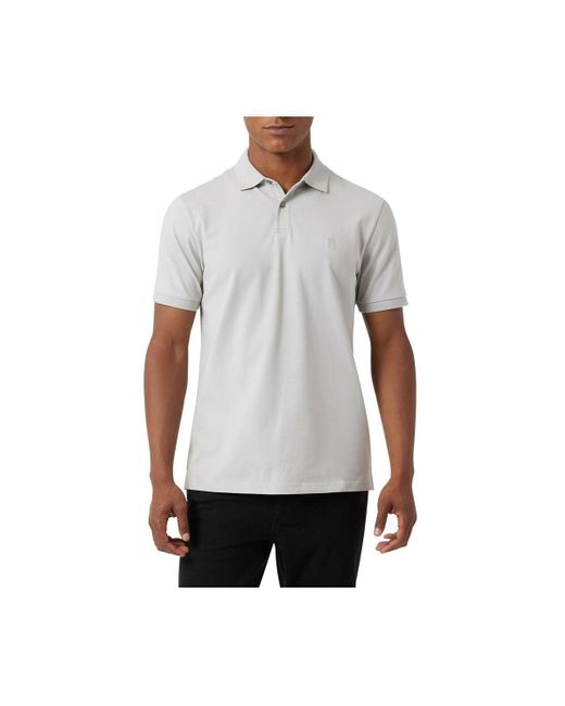 DKNY Gray Essential Short Sleeve Polo for men