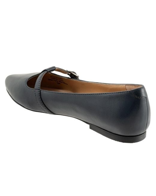 Trotters Blue Evie Flat