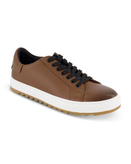 Karl Lagerfeld Brown Plain Toe Sneakers for men