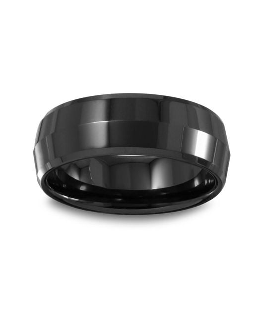 Macy's Men's Ring, Black Ceramic Ring for men