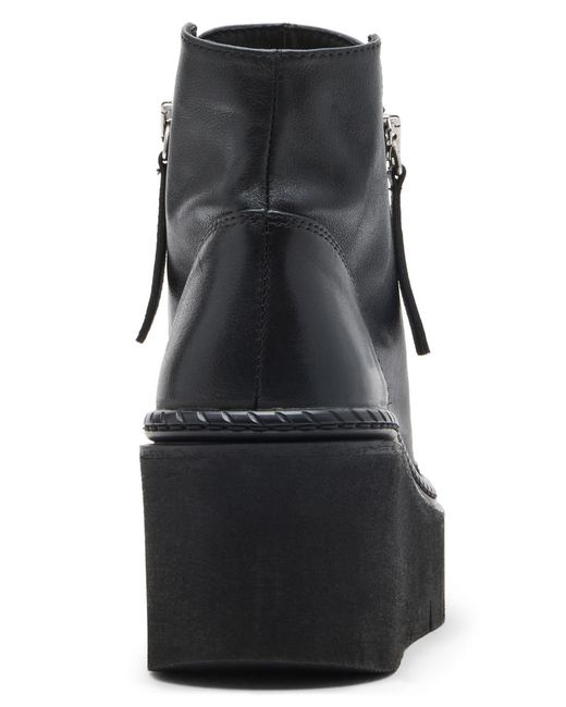 Steve Madden Black Drift Platform Wedge Booties