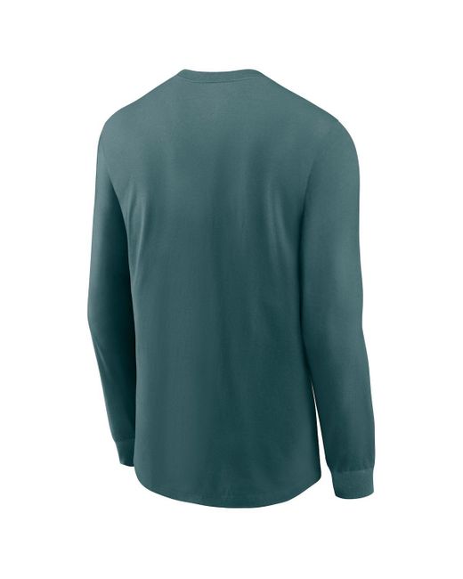 Nike Green Midnight Philadelphia Eagles Play To Win Essential Long Sleeve T-shirt for men