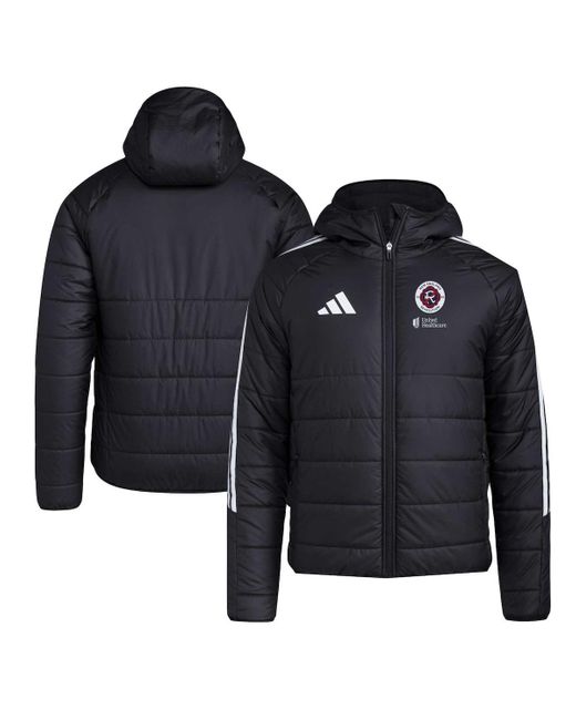 Adidas Blue New England Revolution Tiro 24 Full-zip Winter Hoodie Jacket for men
