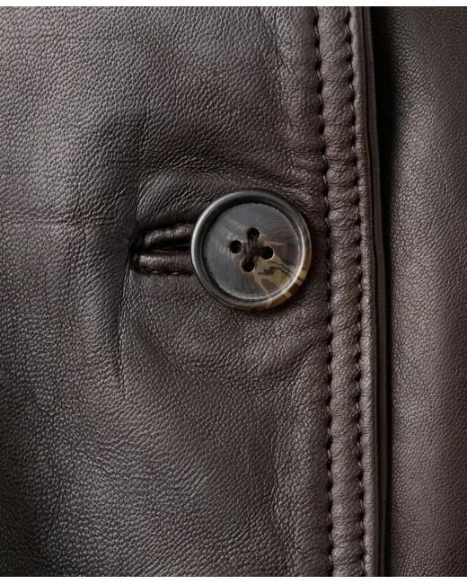 Mango Black Oversize Leather Biker Jacket