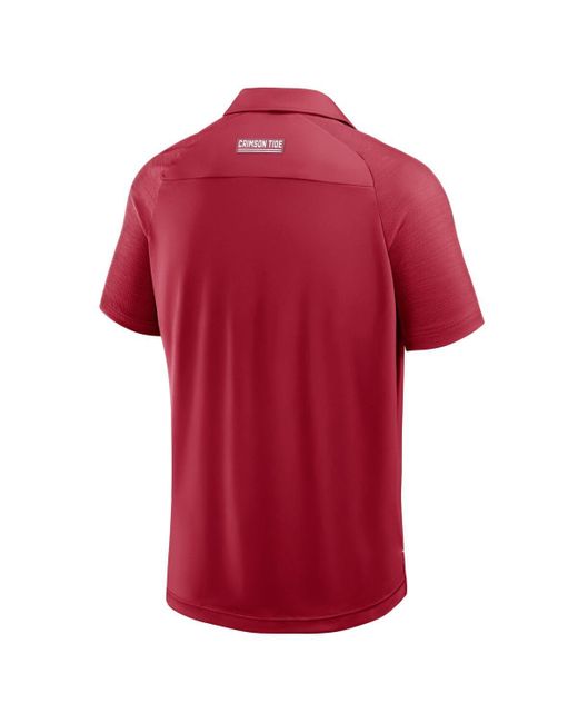 Fanatics Red Alabama Tide Take The Lead Defender Raglan Polo Shirt for men
