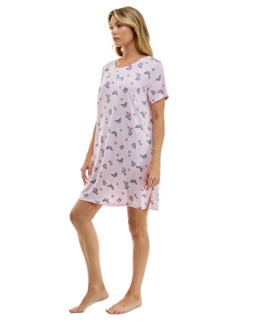 Roudelain Pink Printed Short-sleeve Sleepshirt