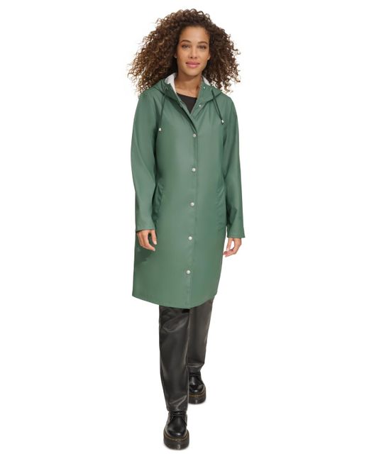 Levi's Green Long Hooded Rain Coat