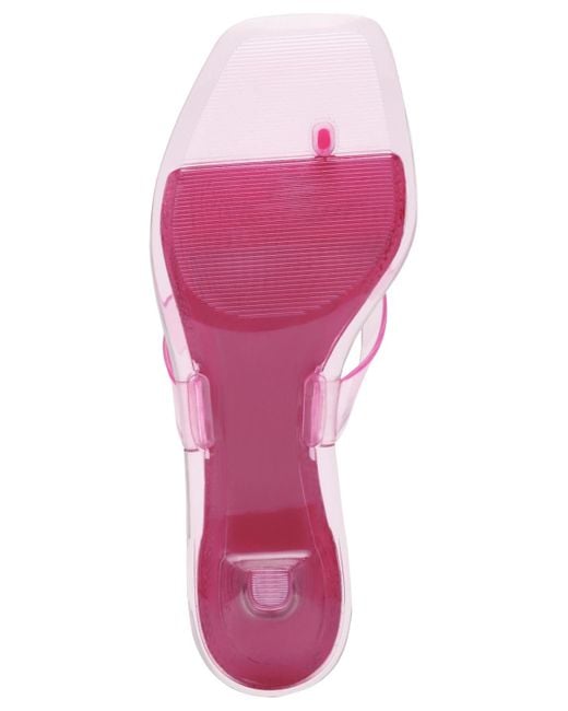 Steve Madden Pink Tracie-j Kitten-heel Jelly Thong Sandals