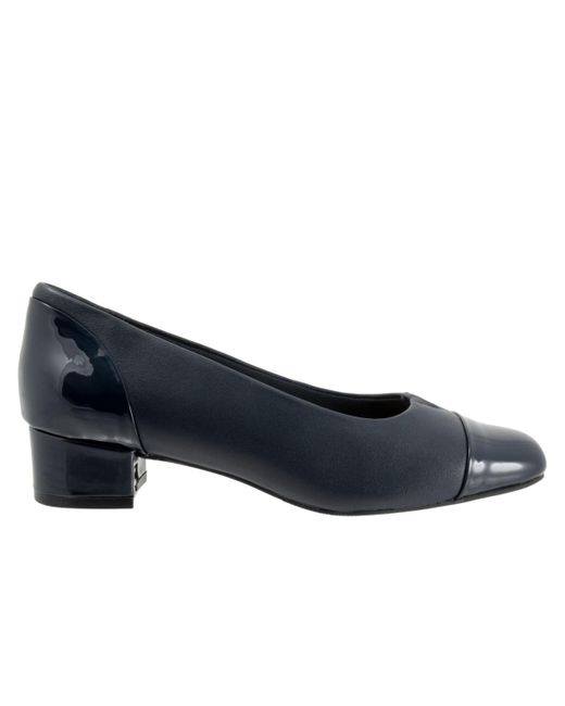 Trotters Blue Daisy Pump