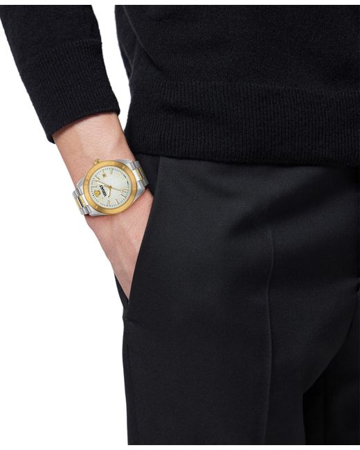 Versace Metallic Swiss Two-tone Stainless Steel Bracelet Watch 42mm for men