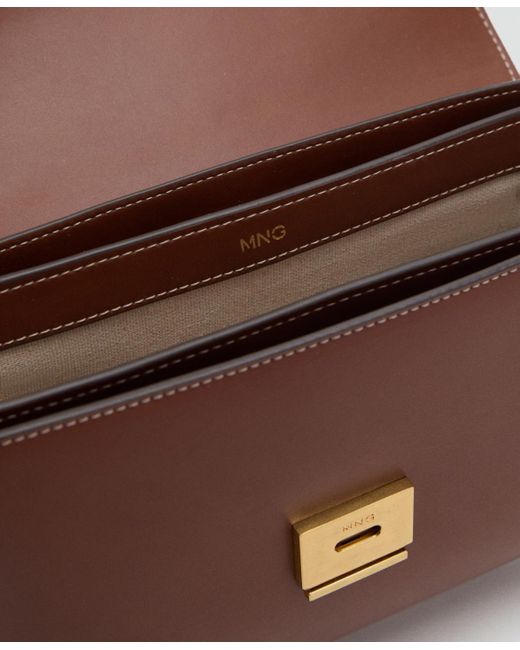 Mango Brown Flap Crossbody Bag