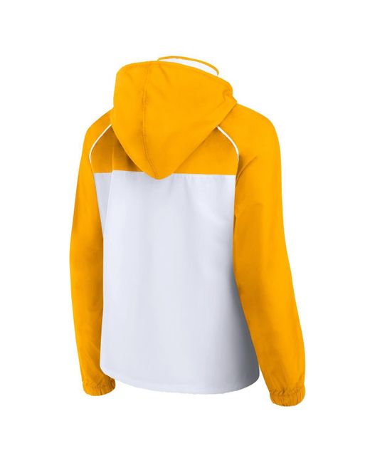 Fanatics Blue White/gold Los Angeles Lakers Anorak Raglan Full-zip Hoodie Jacket