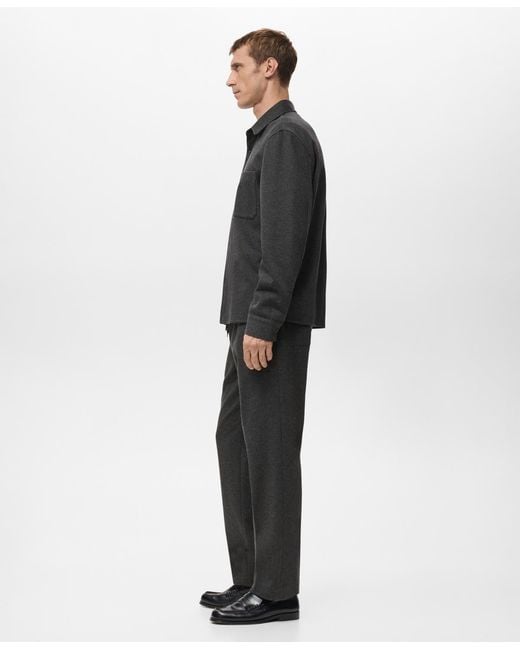 Mango Black Cotton Drawstring joggers Pants for men