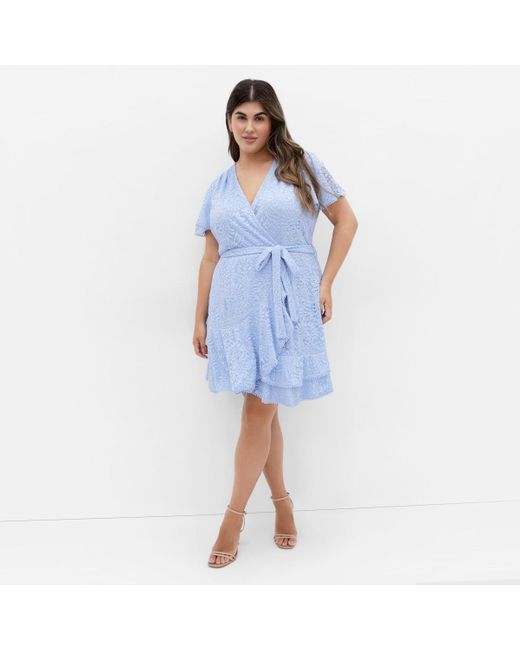 City Chic Blue Sweet Lace Dress